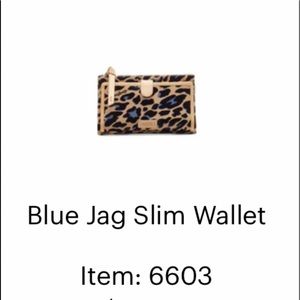 Consuela blue jag slim wallet